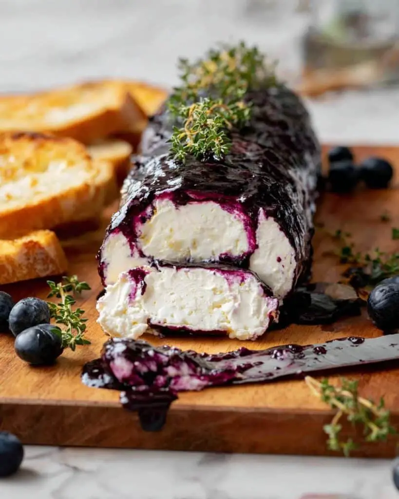 Blueberry Goat Cheese Spread with Fresh Herbs Recipe