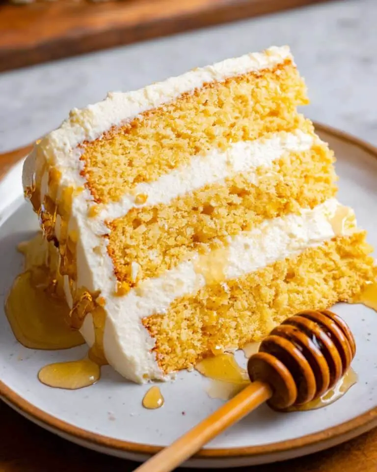 Cornbread Cake with Whipped Honey Buttercream Frosting Recipe