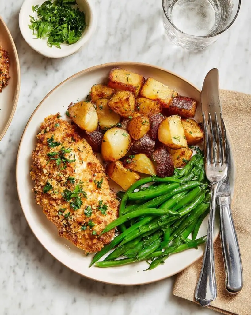 Parmesan Crusted Chicken Sheet Pan Dinner Recipe