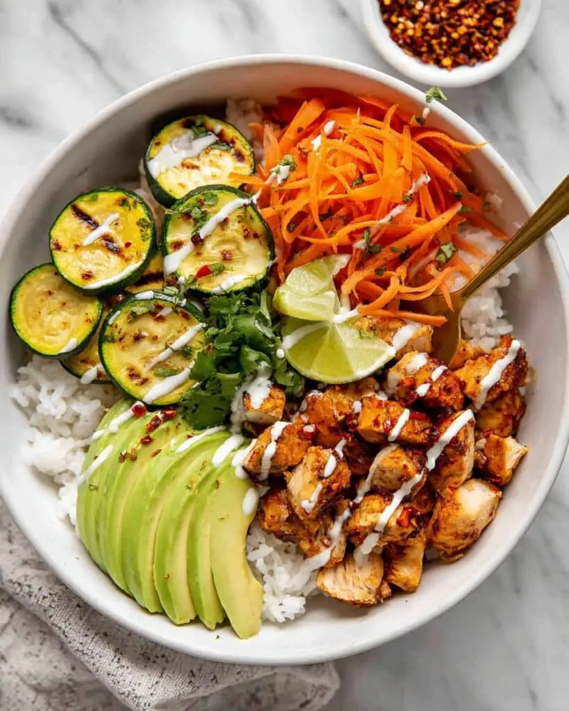 Hot Honey Chicken and Rice Bowls Recipe