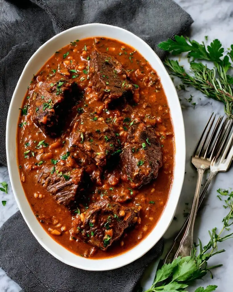 Italian Pot Roast (Stracotto) with Oven-Baked Gorgonzola Polenta Recipe