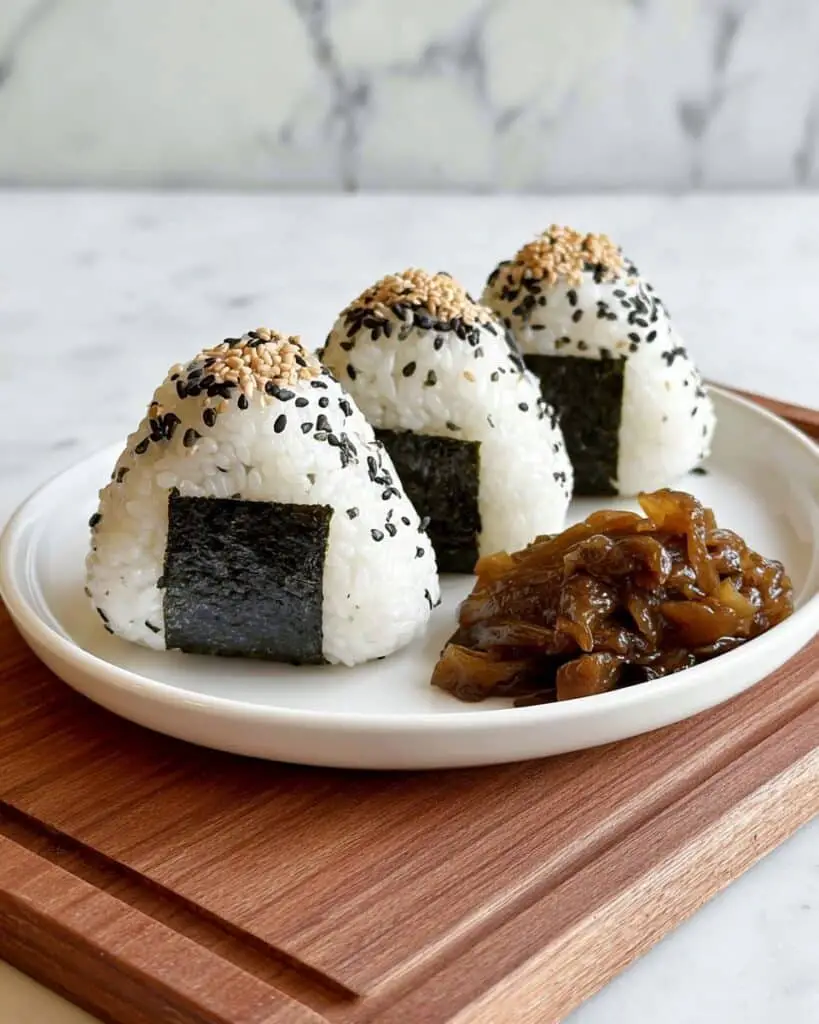 Chicken Onigiri with Teriyaki Glaze and Nori Recipe