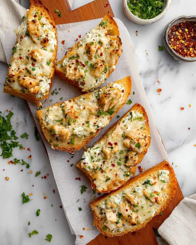 The Viral Chicken Alfredo Garlic Bread I’m Obsessed With Recipe