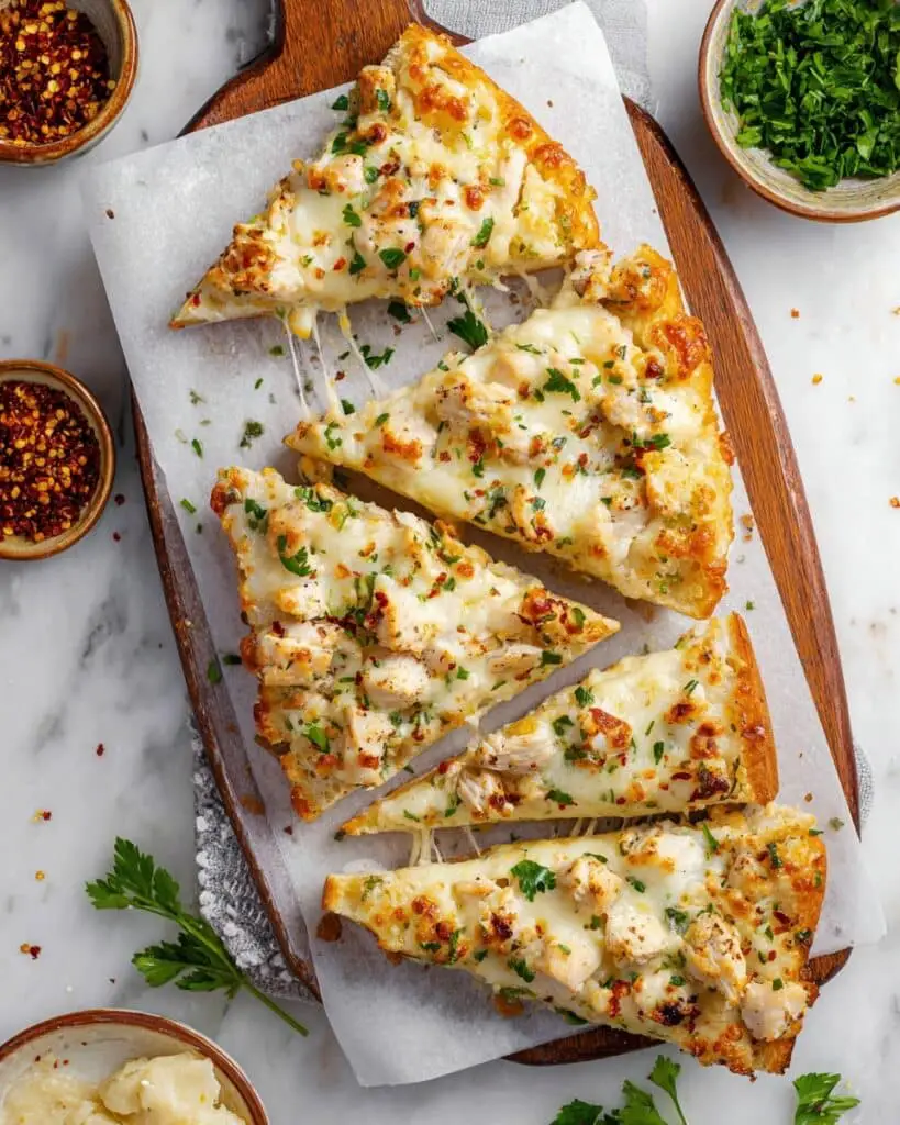 The Viral Chicken Alfredo Garlic Bread I’m Obsessed With Recipe