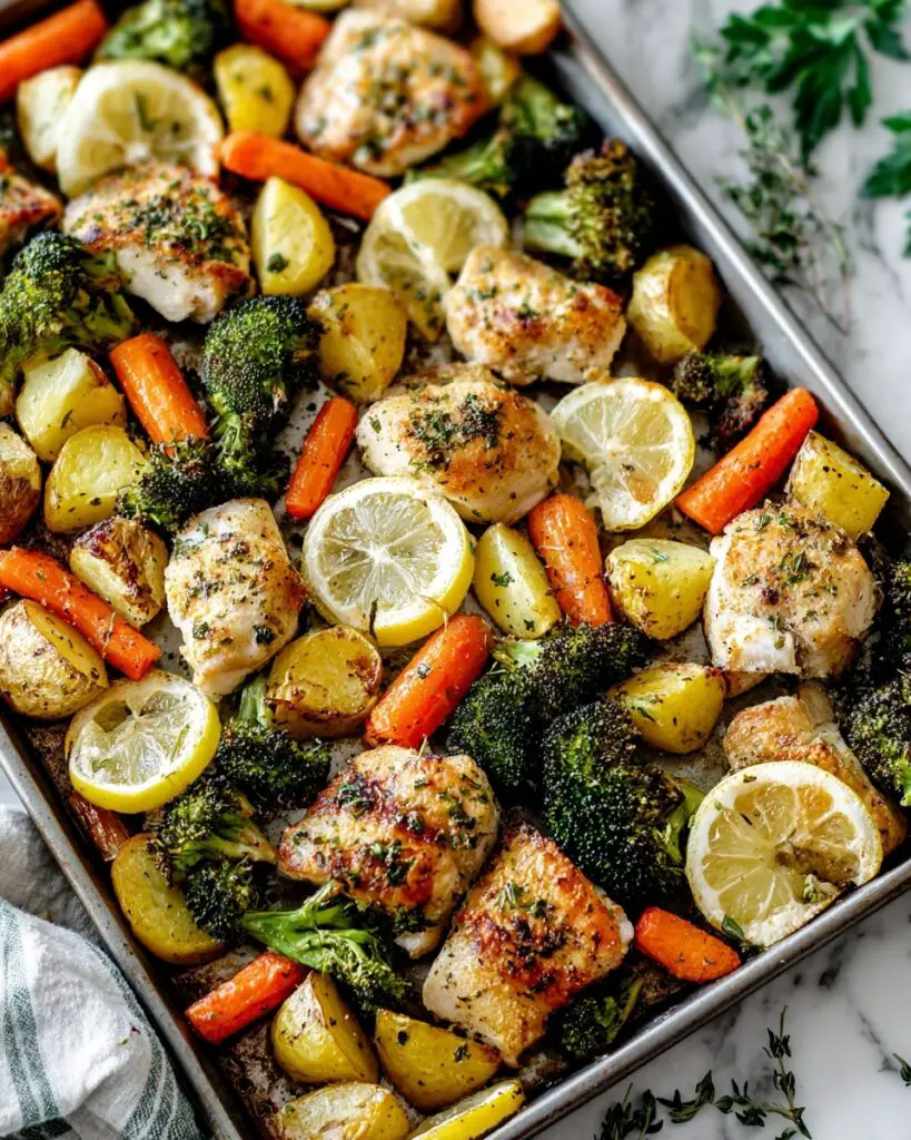 Sheet Pan Lemon Herb Chicken and Vegetables Recipe