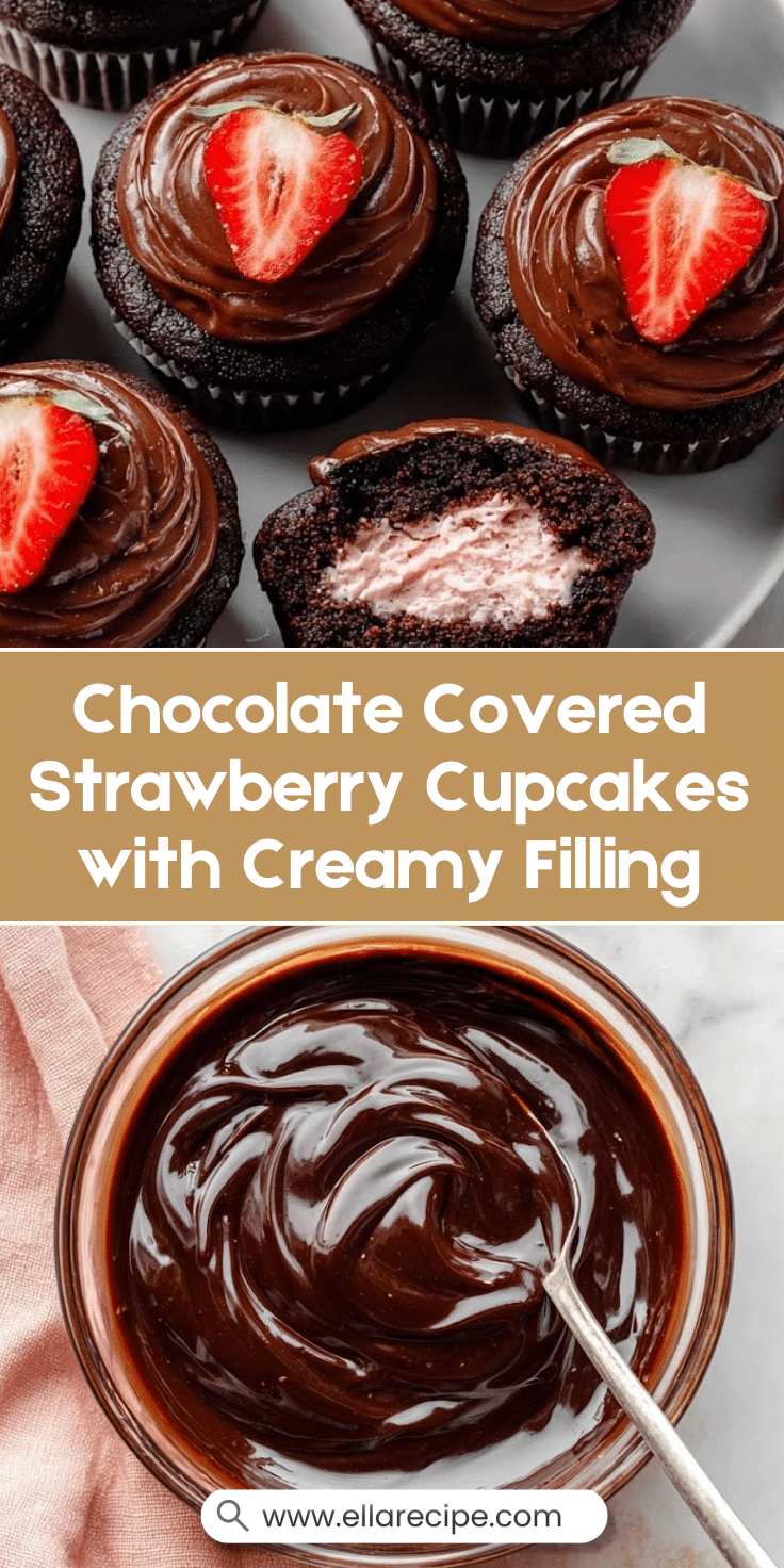 Chocolate Covered Strawberry Cupcakes – Juicy & Decadent Delight