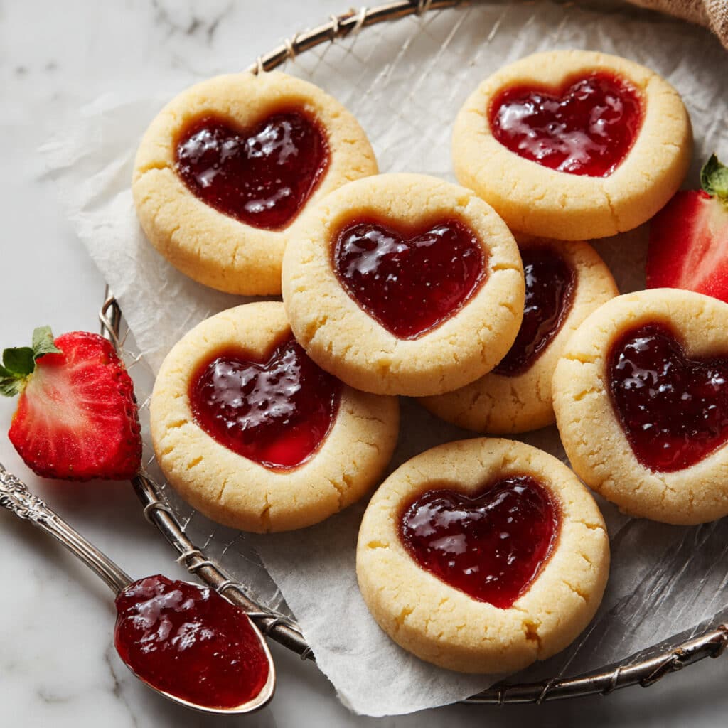 Shortbread Cookies with Strawberry Jam Recipe