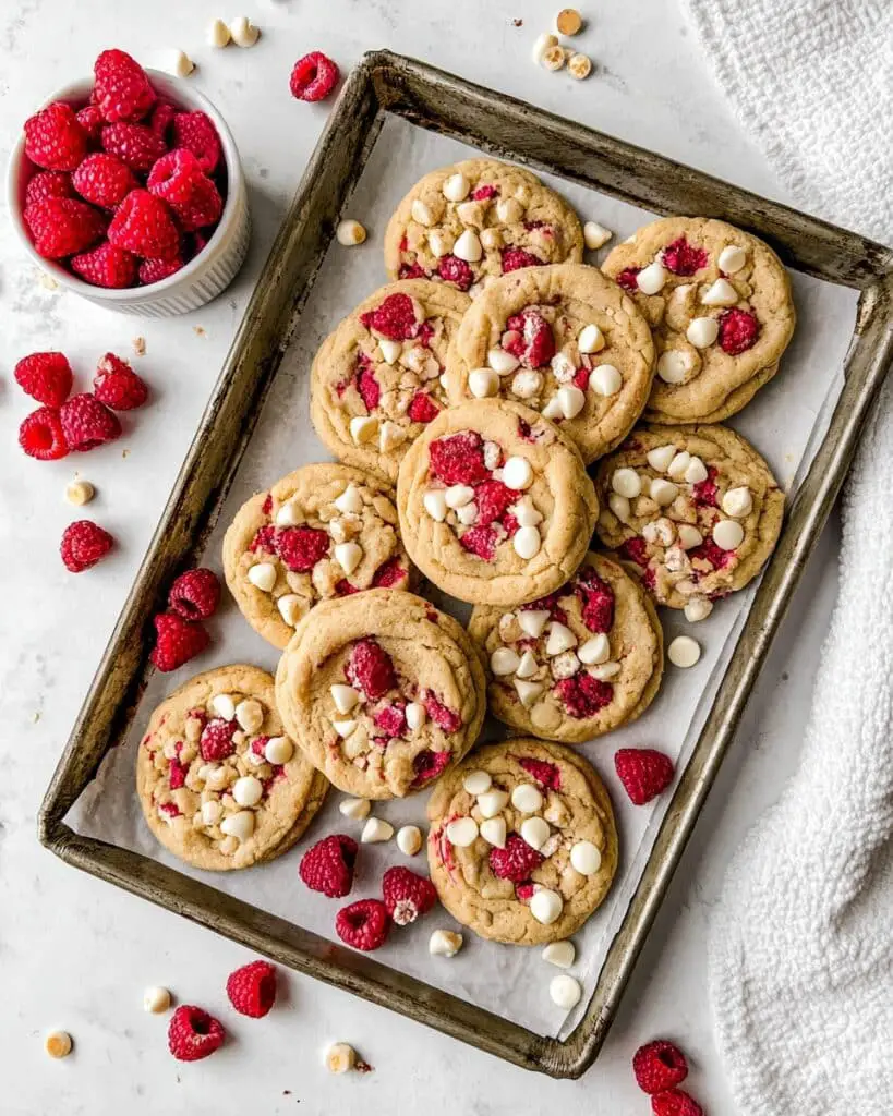 White Chocolate Raspberry Cookies Recipe