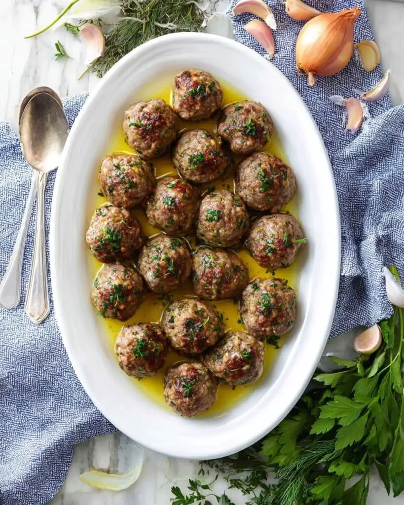Greek Meatballs (Keftedes) with Herb Butter Recipe