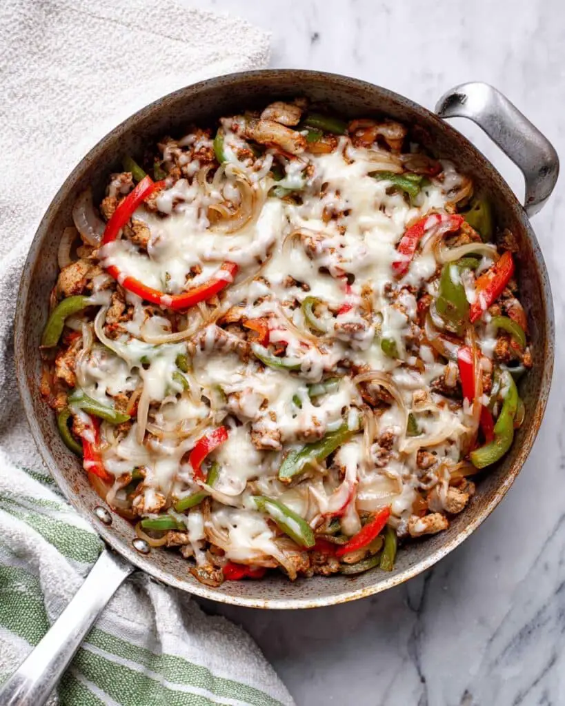 Chicken Cheesesteak Skillet Recipe