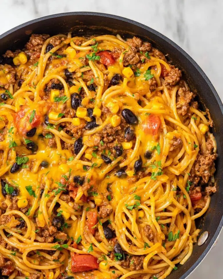 Best Easy Taco Spaghetti Recipe (With Ground Beef) Recipe