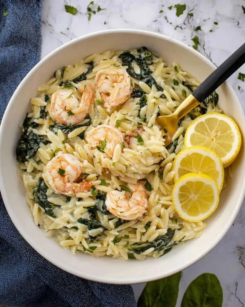 Lemon Garlic Shrimp Orzo Recipe