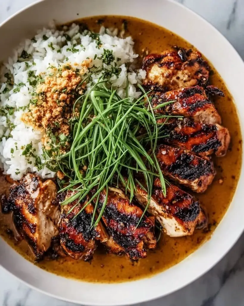 Caramelised Soy Chicken with Garlic Ginger Broth Recipe