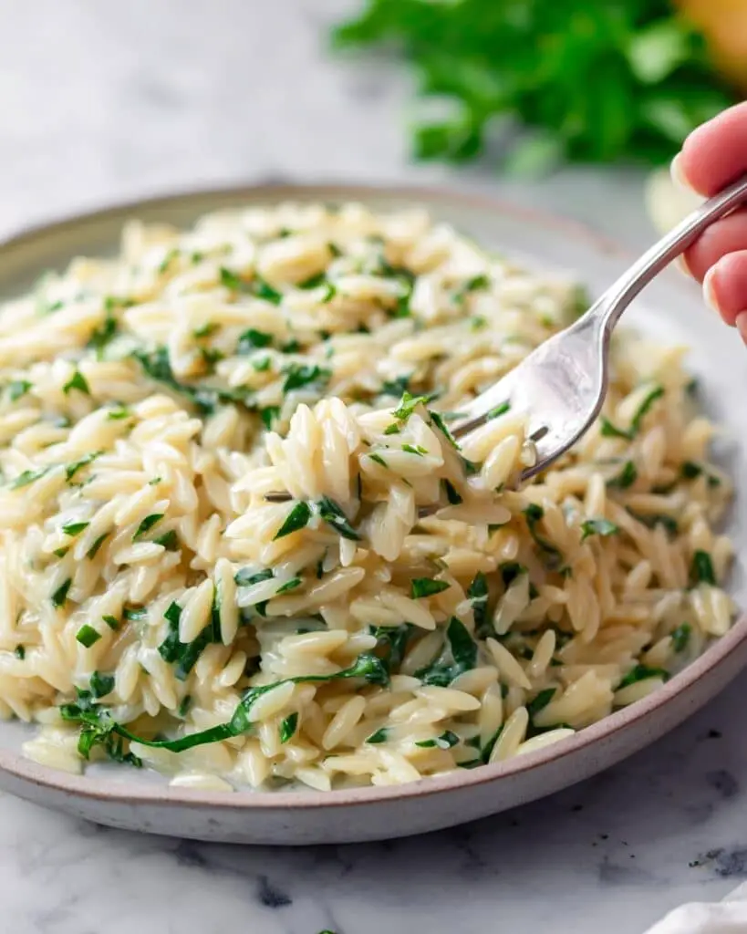 Garlic Parmesan Orzo Recipe
