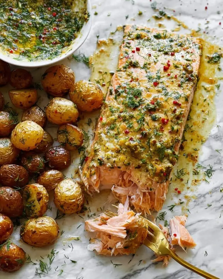 Sheet Pan Salmon with Dill Potatoes Recipe