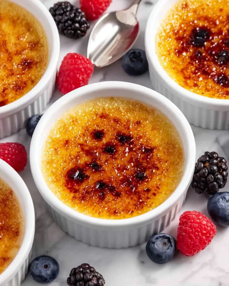 Creamy Classic Crème Brûlée with Caramelized Sugar Recipe