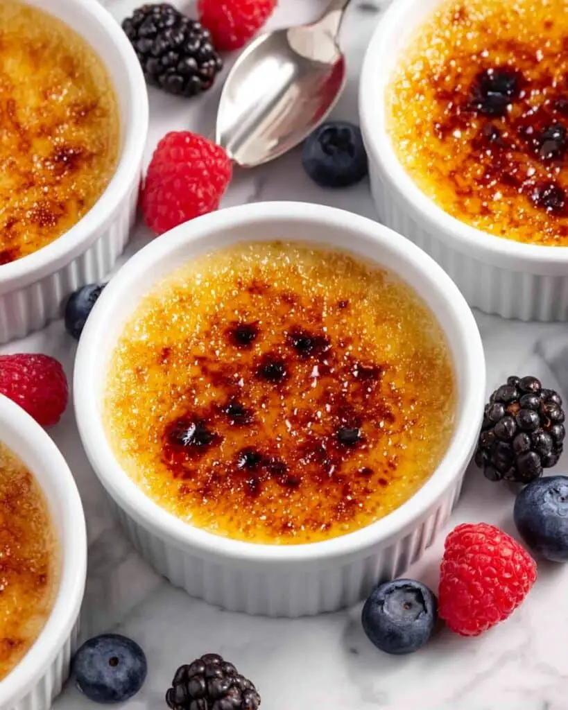 Creamy Classic Crème Brûlée with Caramelized Sugar Recipe