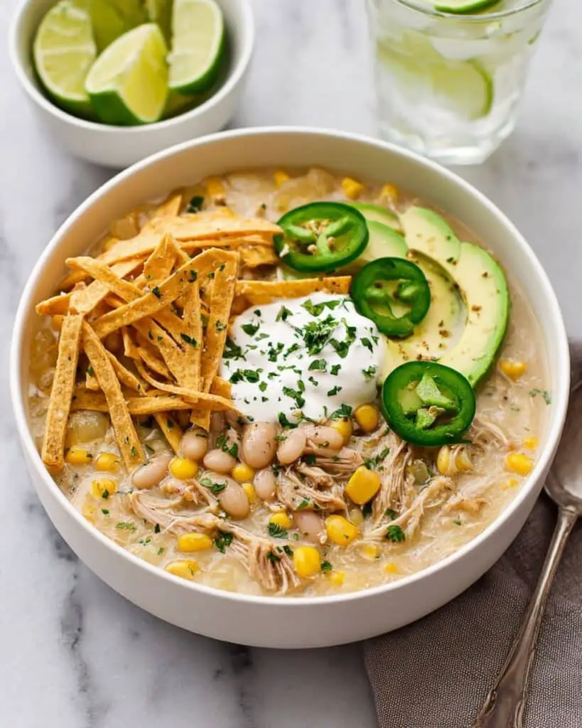 Creamy Crockpot White Chicken Chili Recipe