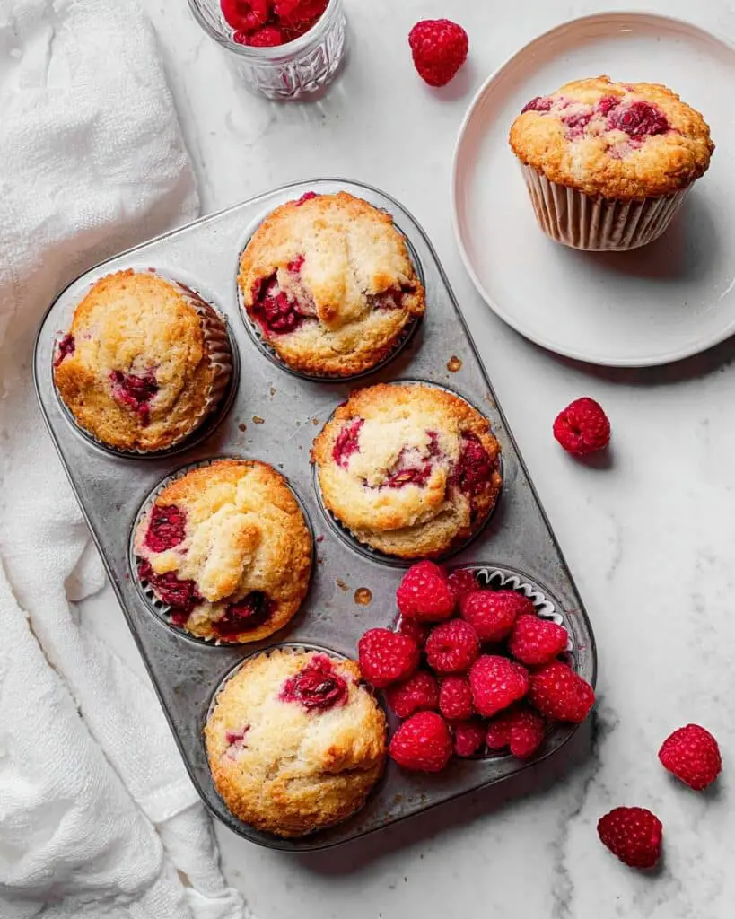 Lemon Raspberry Muffins with Lemon Glaze Recipe