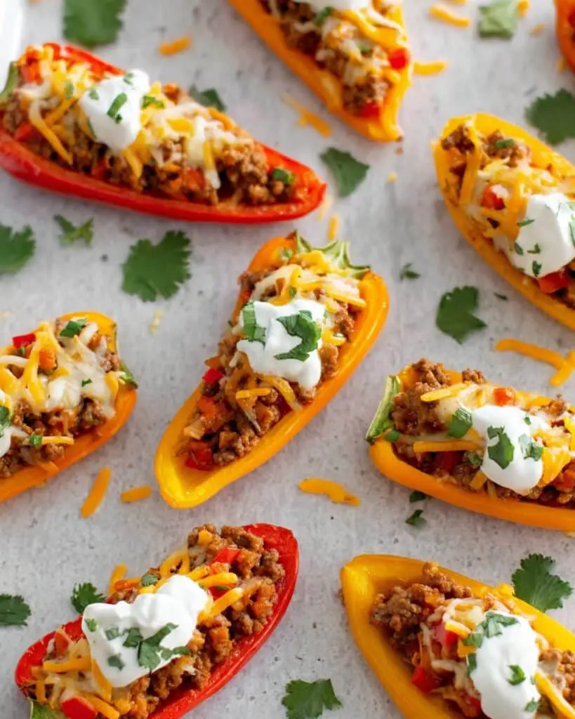 Mini Taco Stuffed Peppers Recipe