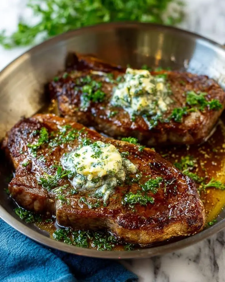 Sirloin Steak with Garlic Herb Butter Recipe