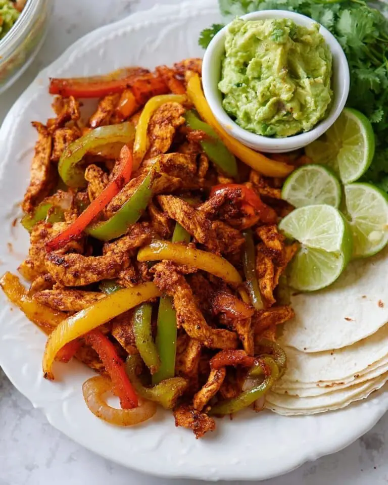 Air Fryer Chicken Fajitas with Bell Peppers and Onion Recipe