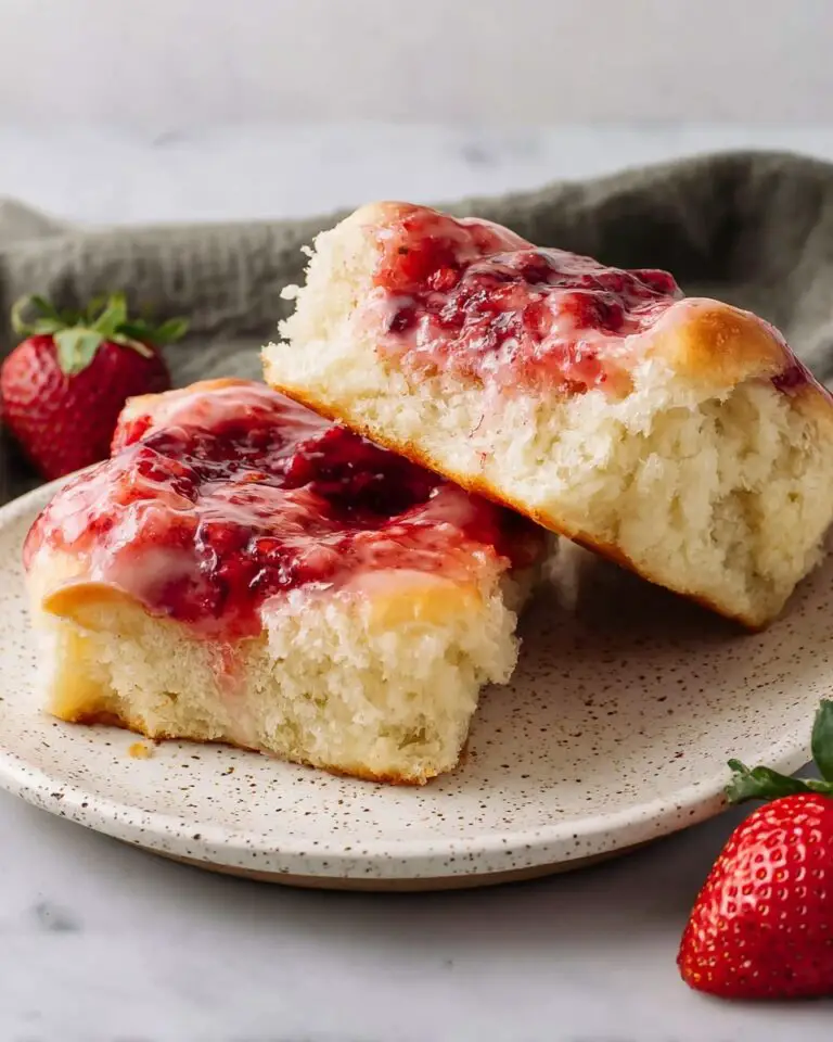 Sweet Raspberry Jam Focaccia with Drizzled Icing Recipe