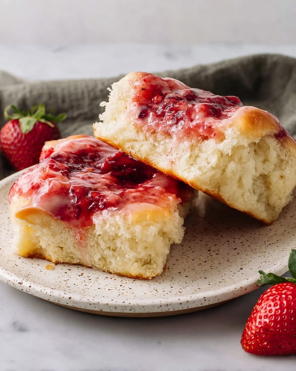 Sweet Raspberry Jam Focaccia with Drizzled Icing | Irresistible Treat