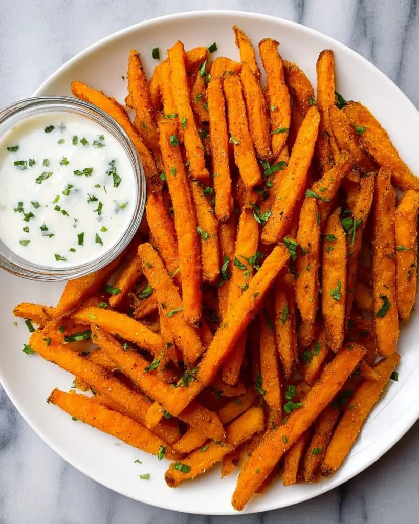 One Pan Crispy Baked Sweet Potato Fries Recipe