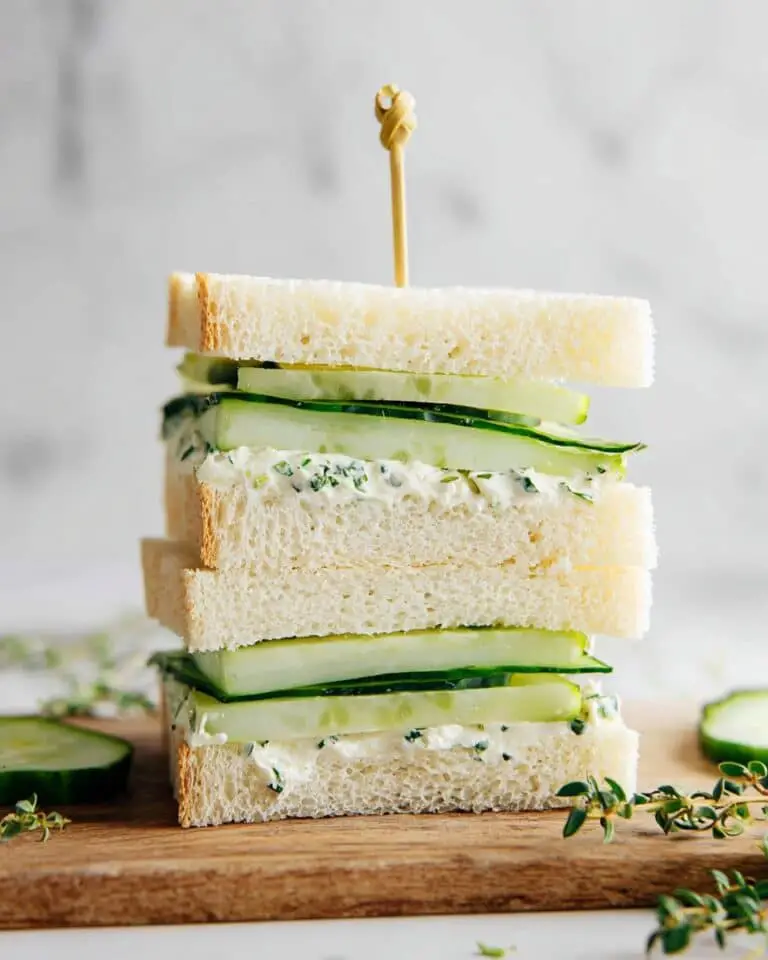 Cucumber Sandwiches with Cream Cheese and Fresh Herbs Recipe