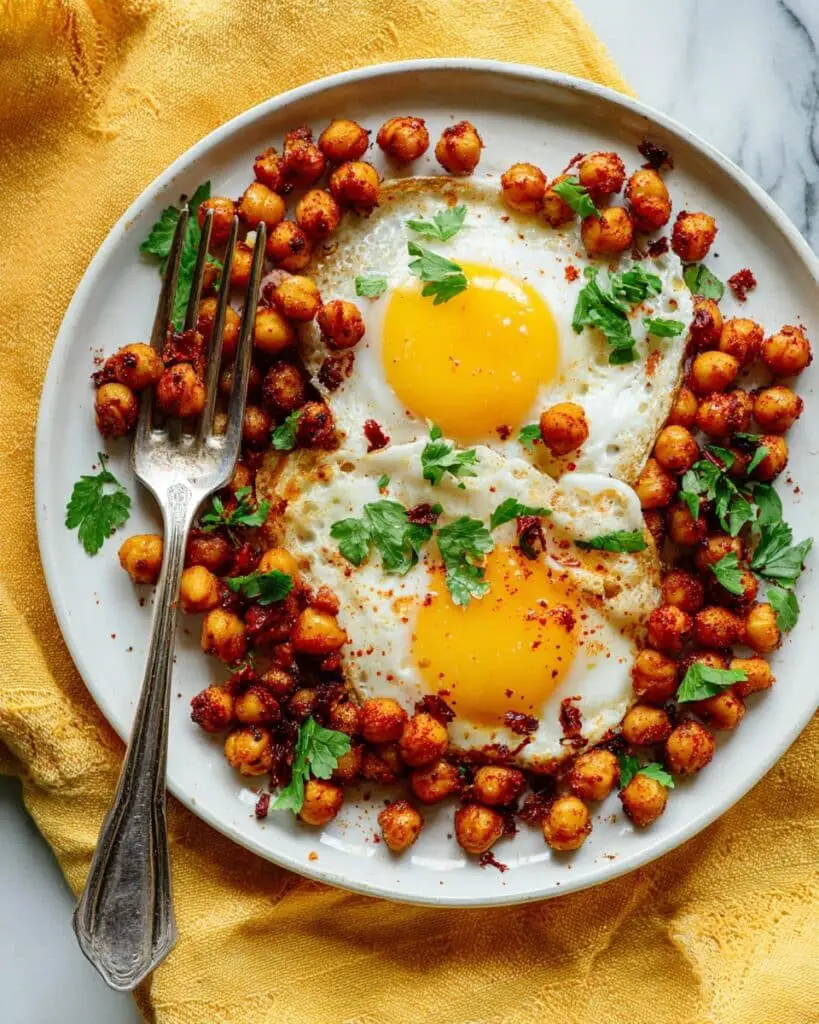 Smoky Chickpea Fried Eggs (4 Ingredients) Recipe