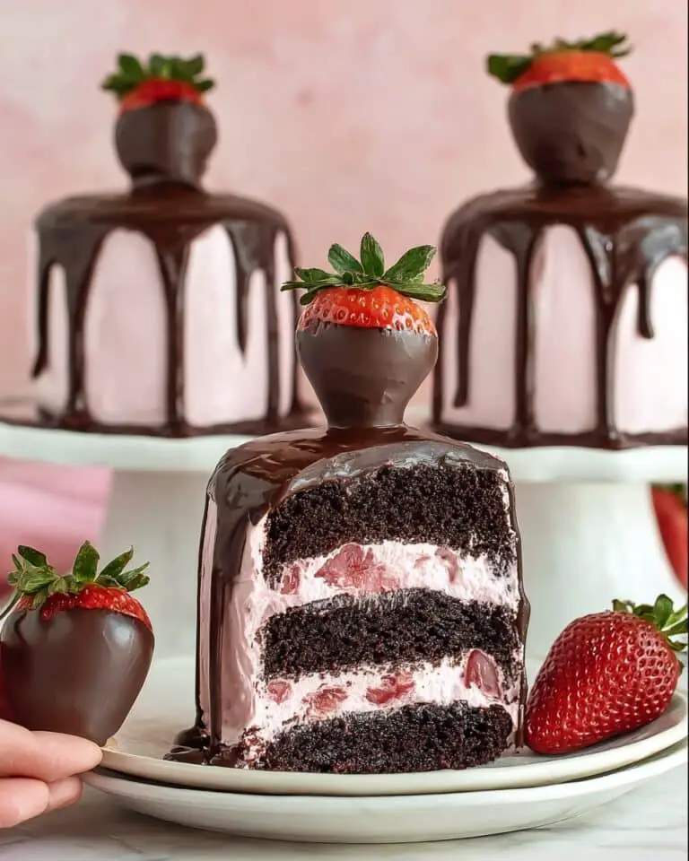 Chocolate-Covered Strawberry Mini Cakes Recipe