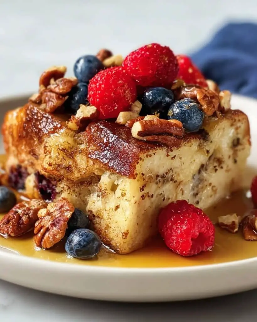 Gluten-Free French Toast Casserole with Pecan Maple Syrup Recipe