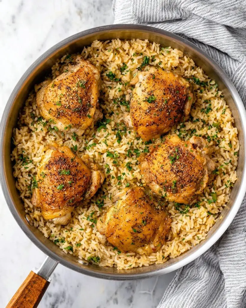 One Pot Chicken and Rice Pilaf Recipe