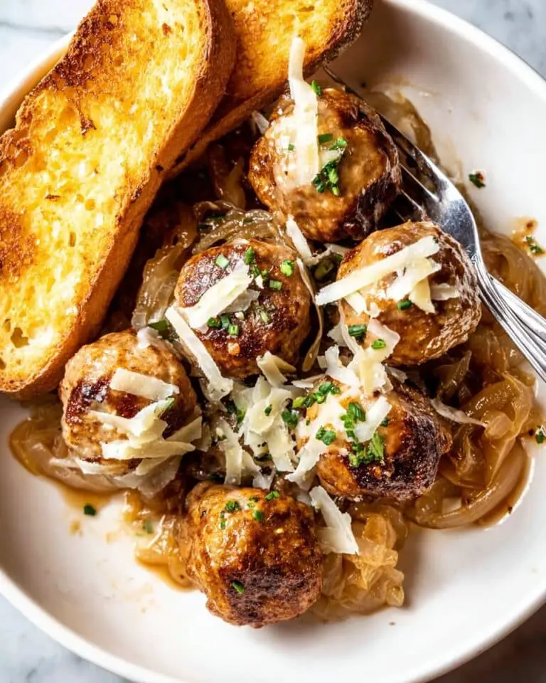 Slow Cooker French Onion Meatballs Recipe