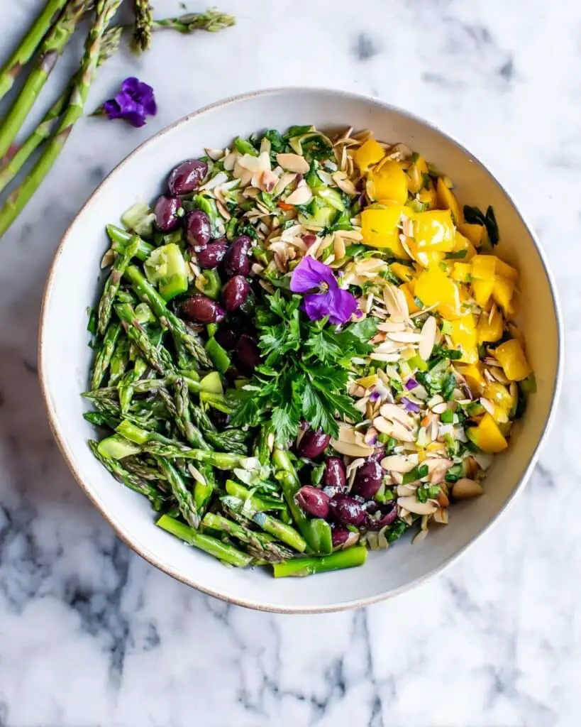 Fresh Lemon Orzo Salad with Asparagus, Spinach, and Feta Recipe