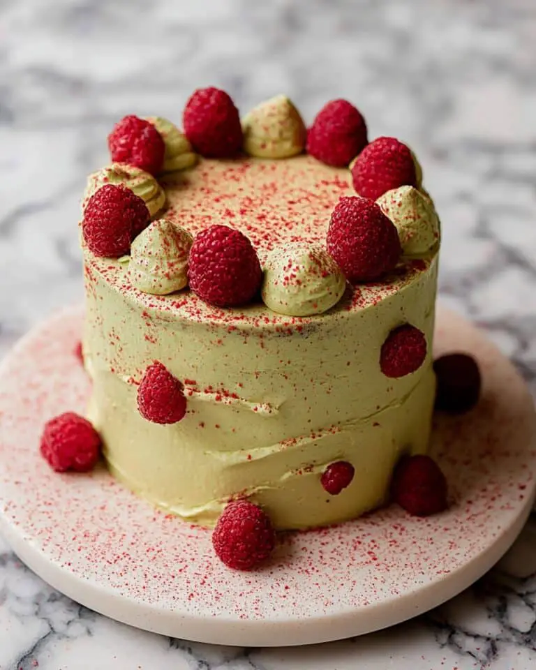 Pistachio Raspberry Cake Recipe