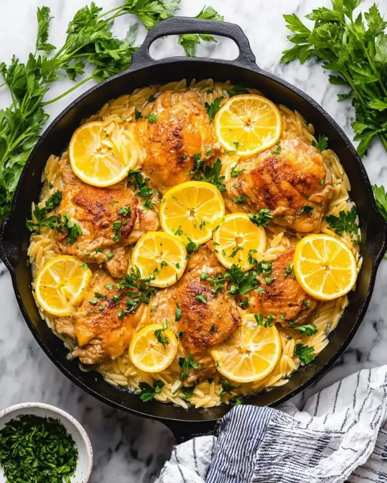 One Pot Lemon Chicken Orzo Recipe