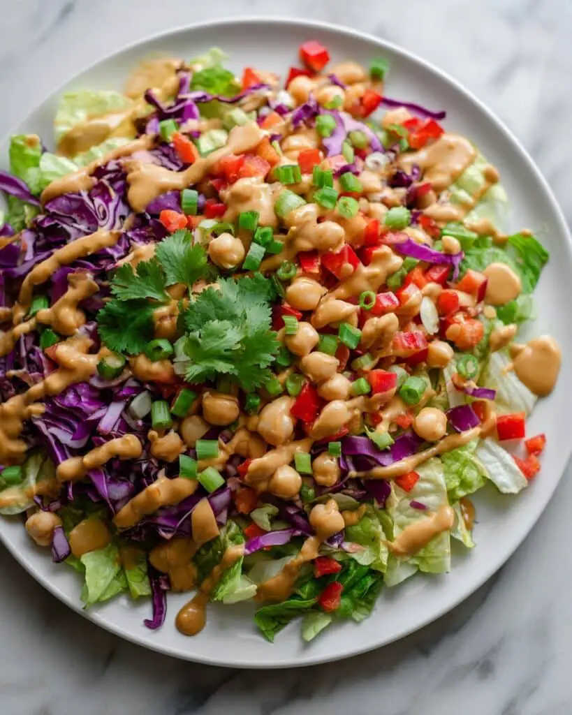 Thai Chickpea Salad with Peanut Dressing Recipe