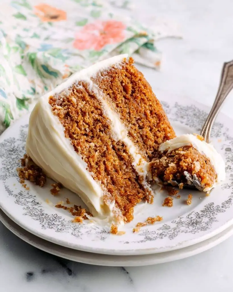 Easy Moist Carrot Cake with Fluffy Cream Cheese Frosting Recipe