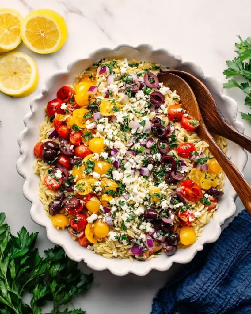 Greek Orzo Pasta Salad Recipe