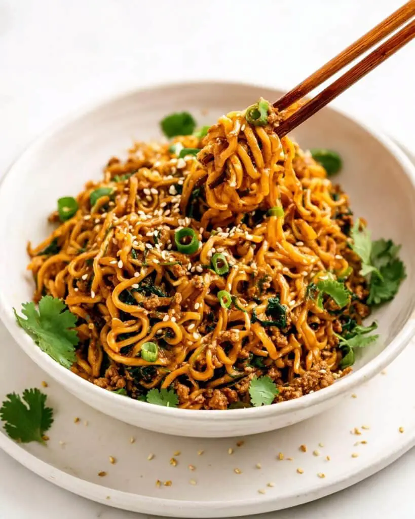 Saucy Gochujang Noodles with Chicken Recipe