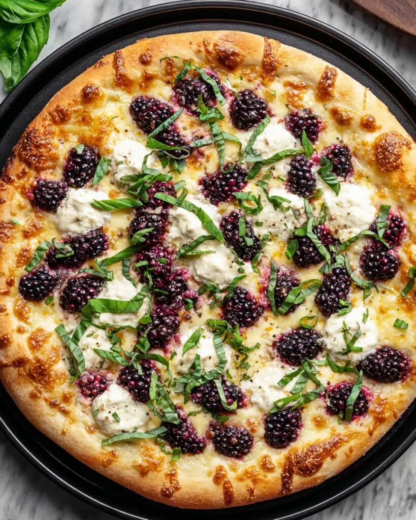 Blackberry Basil Ricotta Pizza Recipe