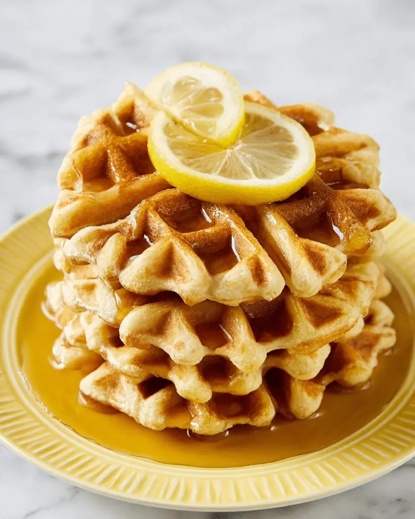 Lemon Sour Cream Waffles Recipe