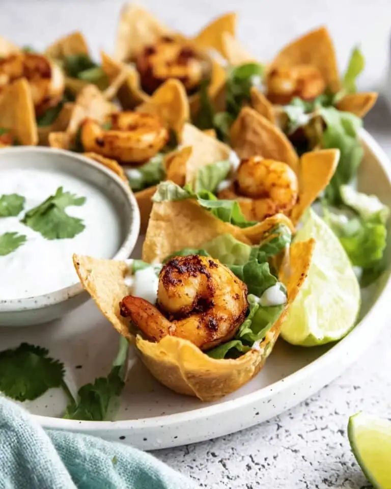Shrimp Taco Bites with Lime Crema Recipe