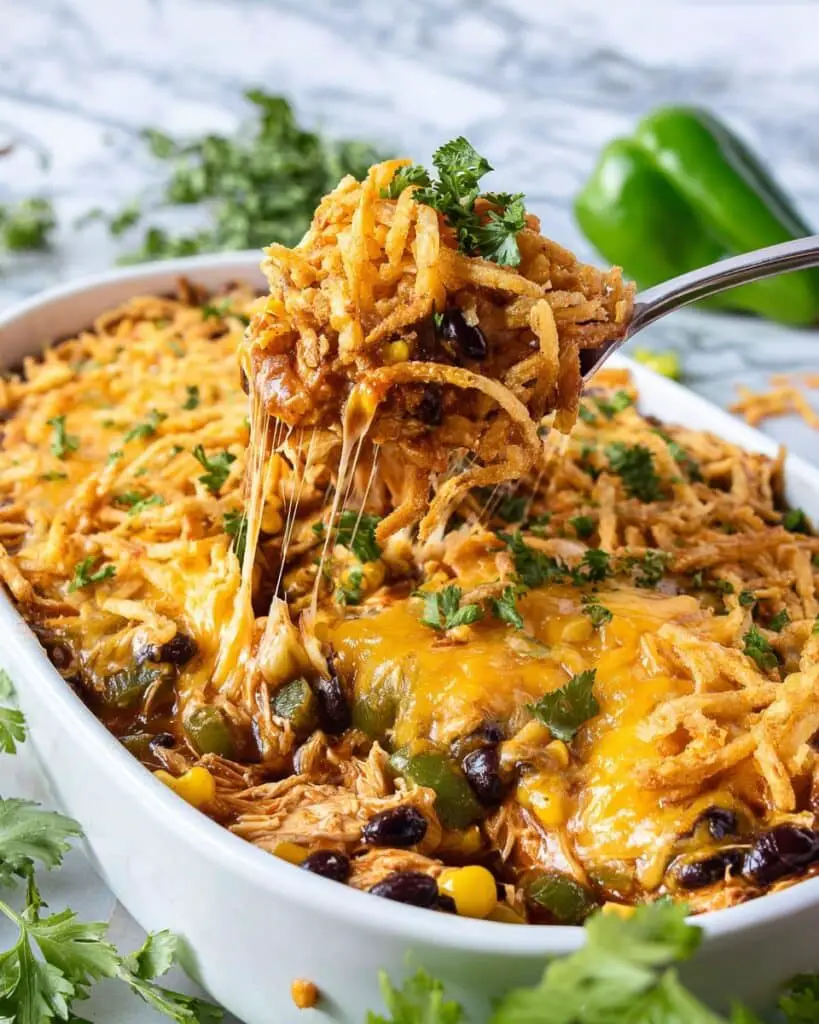 Shredded BBQ Chicken Casserole Recipe