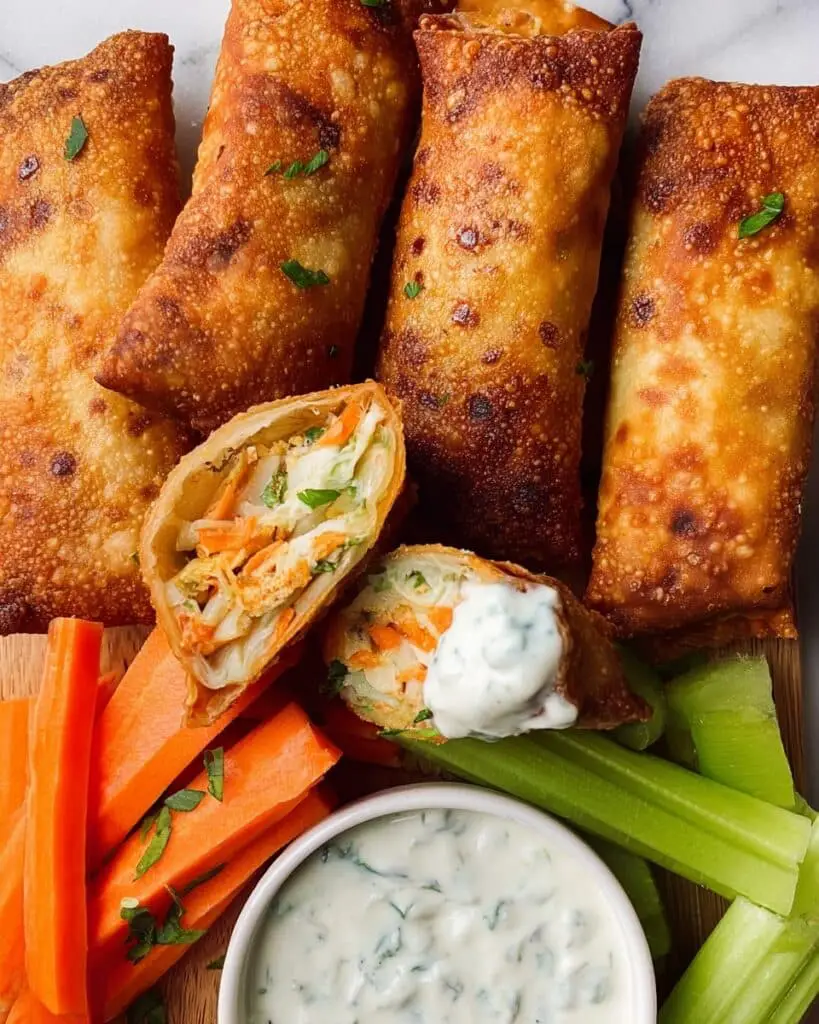 Buffalo Chicken Egg Rolls Recipe
