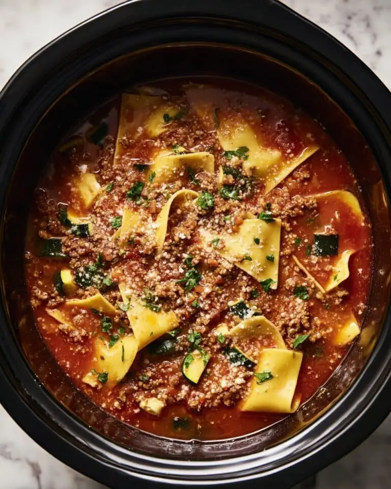 Healthy Slow Cooker Lasagna Soup Recipe