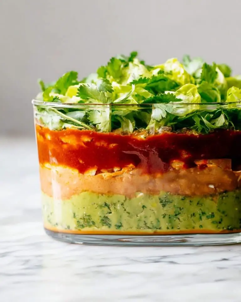 Deep Dish Vegan 7-Layer Dip Recipe