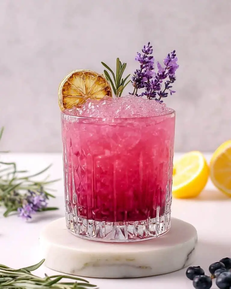 Lavender Lemon Mocktail with Blueberries and Ginger Kombucha Recipe